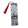 3D printed love hippos bookmark with tassel