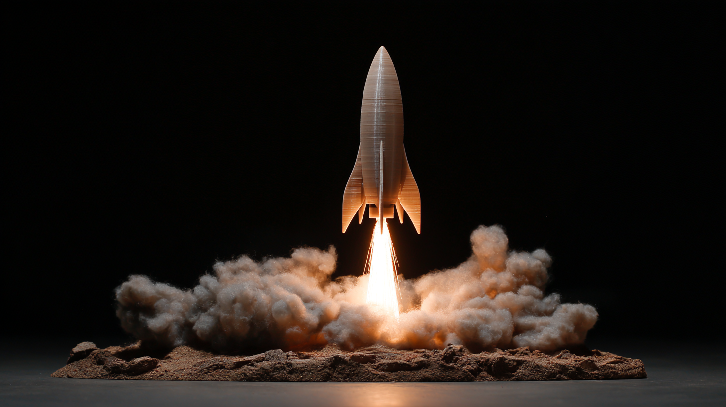A 3D printed rocket launching