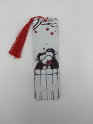 3D Printed Love Monkeys Bookmark – Cute Romantic Animal Design | BigYawn 3D