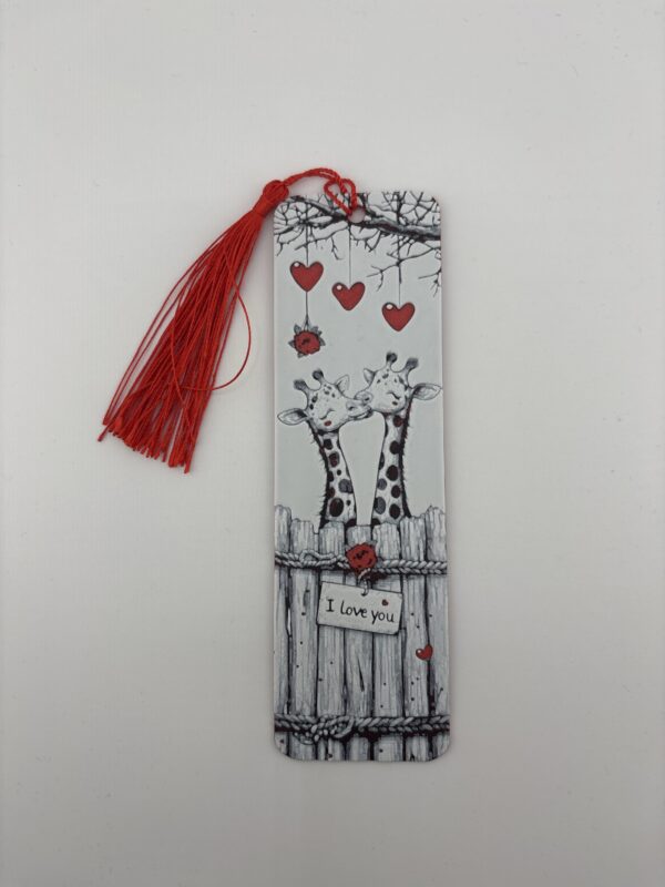 3D Printed Love Giraffes Bookmark – Romantic Animal Design | BigYawn 3D