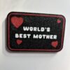 Textured layered World’s Best Mother fridge magnet with heart decorations Textured layered World’s Best Mother fridge magnet with heart decorations
