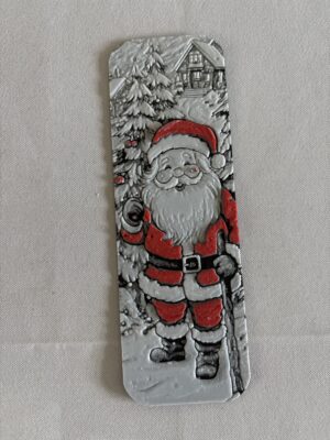 3D Printed Christmas Santa Bookmark - Winter Scene Design | BigYawn 3D