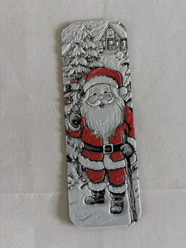 3D Printed Christmas Santa Bookmark - Winter Scene Design | BigYawn 3D