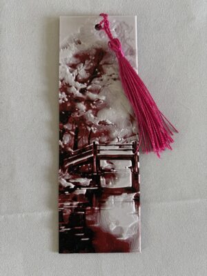 3D Printed Japanese Bridge Bookmark - Scenic Blossom Design | BigYawn 3D