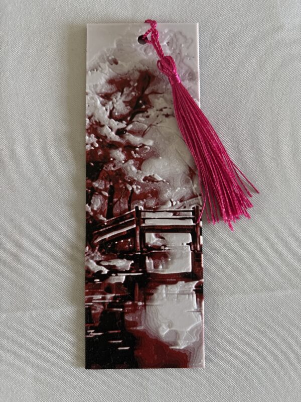 3D Printed Japanese Bridge Bookmark - Scenic Blossom Design | BigYawn 3D