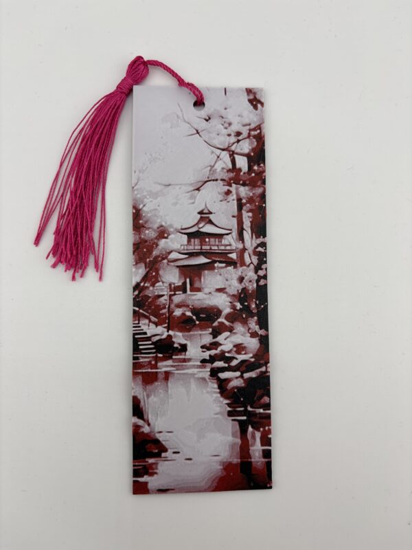 3D Printed Japanese Pagoda Bookmark - Blossom Reflection Design | BigYawn 3D