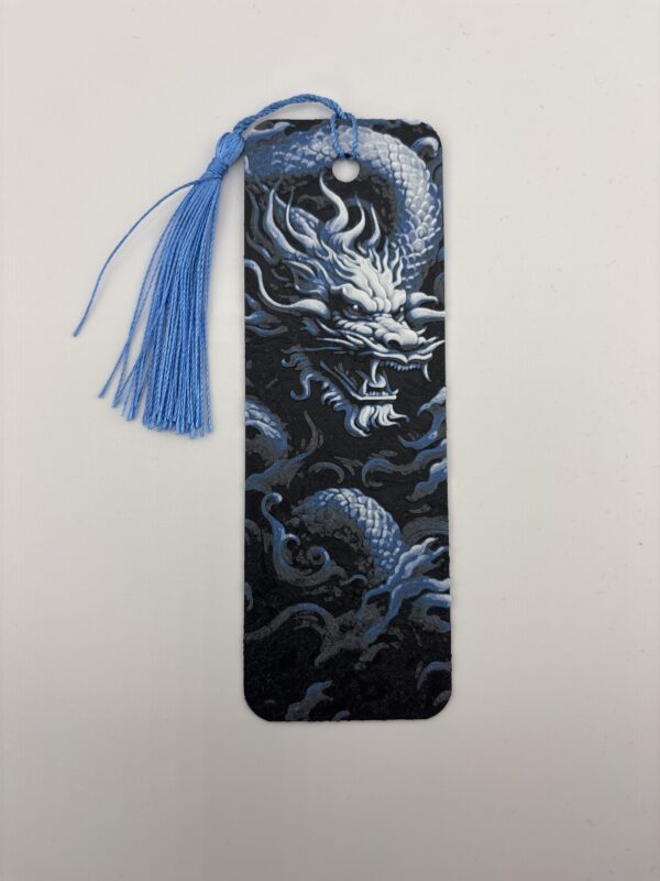 3D Printed Blue Dragon Bookmark - Mythical Dragon Design | BigYawn 3D