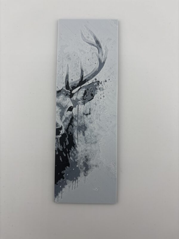 157-1.jpg 3D Printed Deer Bookmark - Monochrome Stag Design | BigYawn 3D