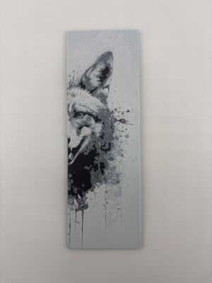 3D Printed Fox Bookmark - Monochrome Wildlife Design | BigYawn 3D