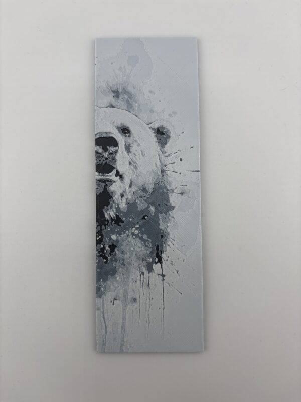 159-1.jpg 3D Printed Bear Bookmark - Monochrome Wildlife Design | BigYawn 3D