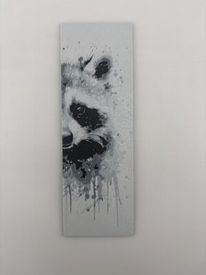 3D Printed Raccoon Bookmark - Monochrome Wildlife Design | BigYawn 3D