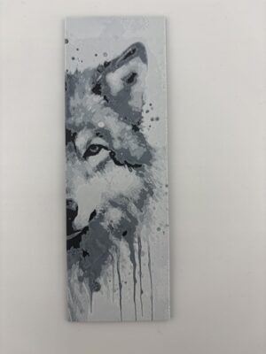 3D Printed Wolf Bookmark - Monochrome Wildlife Design | BigYawn 3D