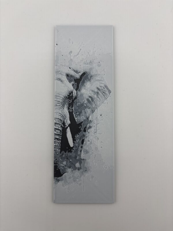 3D Printed Elephant Bookmark - Monochrome Wildlife Design | BigYawn 3D