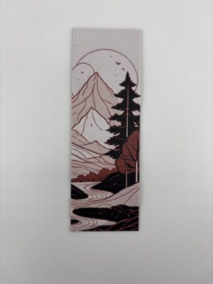 3D Printed Mountain Landscape Bookmark - Scenic Nature Design | BigYawn 3D