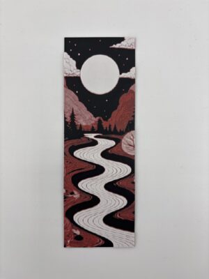 3D Printed Moonlit River Landscape Bookmark - Scenic Night Design | BigYawn 3D