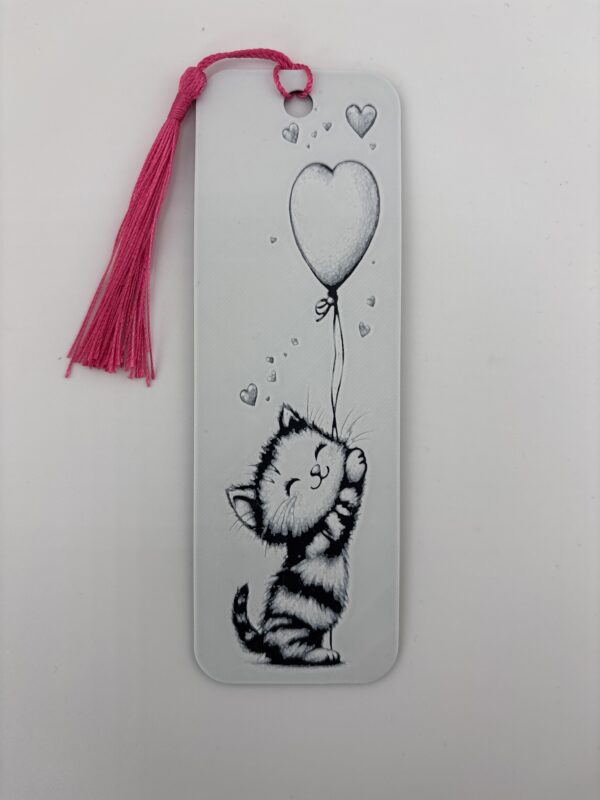 221-1.jpg 3D Printed Cute Kitten Bookmark with Heart Balloon | BigYawn 3D