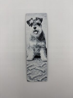 3D Printed Schnauzer Bookmark - Dog and Bones Collection | BigYawn 3D