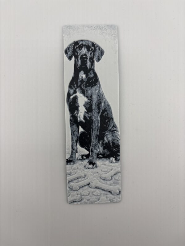 3D Printed Great Dane Bookmark - Dog and Bones Collection | BigYawn 3D