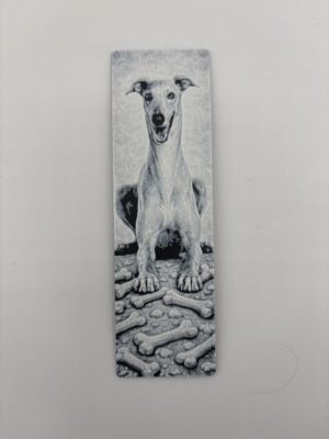 3D Printed Greyhound Bookmark - Dog and Bones Collection | BigYawn 3D