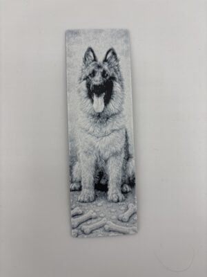 3D Printed German Shepherd Bookmark - Dog and Bones Collection | BigYawn 3D