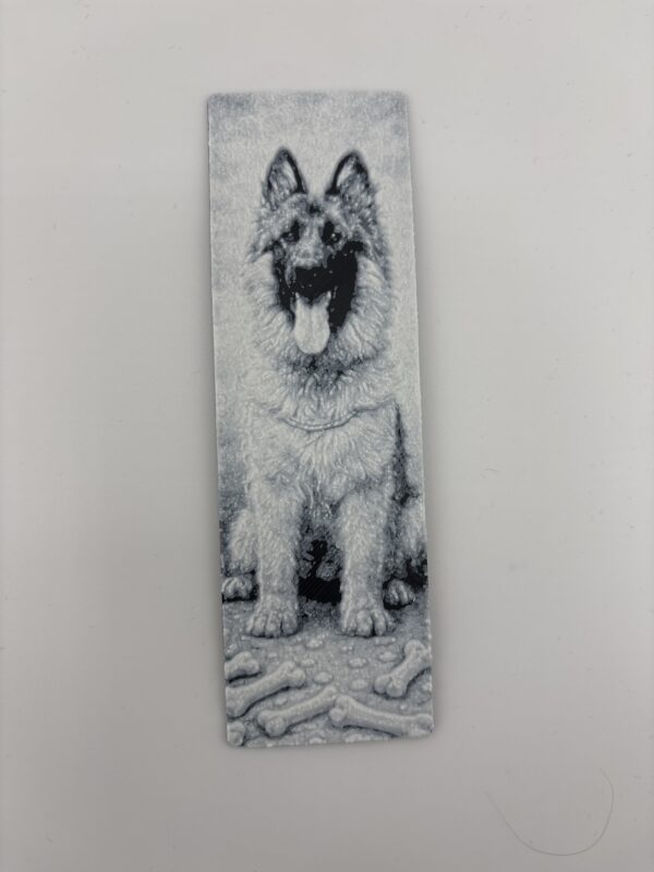 3D Printed German Shepherd Bookmark - Dog and Bones Collection | BigYawn 3D