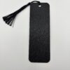 Back side of 3D printed PLA fox bookmark showing textured black finish