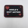 3D printed World’s Best Mother fridge magnet with red hearts and black background 3D printed World’s Best Mother fridge magnet with red hearts and black background