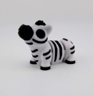 3D Printed Zebra Flexi Toy - Medium Articulated Animal | BigYawn 3D