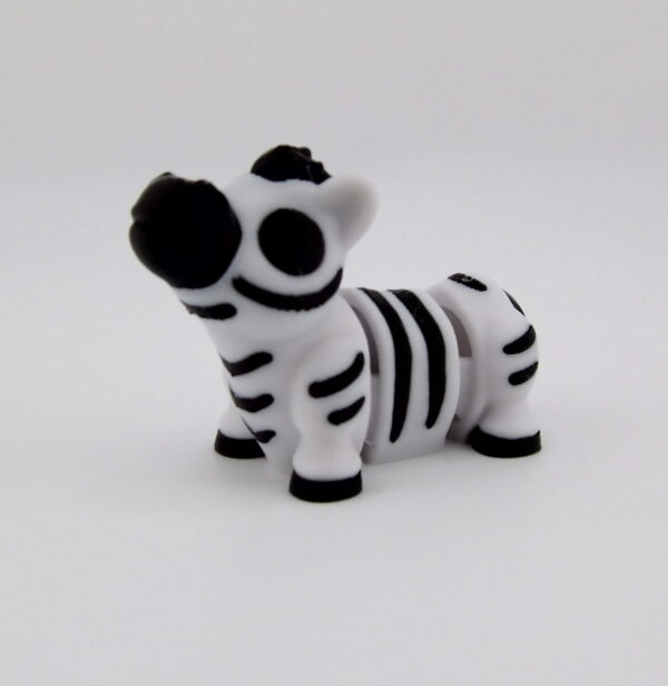3D Printed Zebra Flexi Toy - Medium Articulated Animal | BigYawn 3D