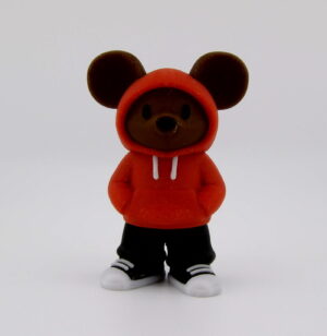 3D Printed Hoodie Bear Medium Articulated Desk Toy | BigYawn 3D