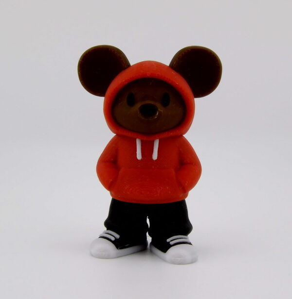 3D Printed Hoodie Bear Medium Articulated Desk Toy | BigYawn 3D