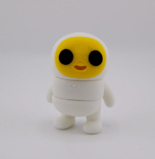 3D Printed Flexi Egg Character Small Articulated Desk Toy | BigYawn 3D