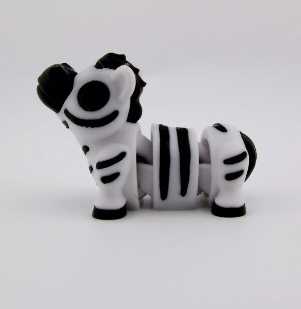 3D Printed Zebra Flexi Toy - Medium Articulated Animal | BigYawn 3D