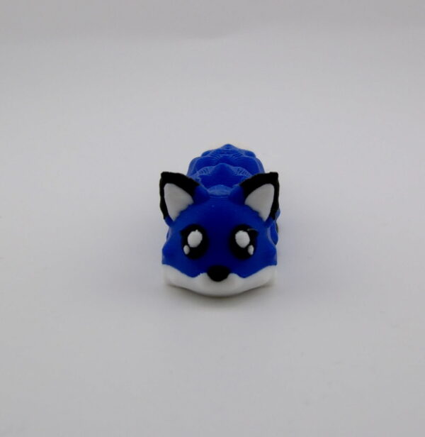 3D Printed Blue Fox Medium Articulated Flexi Toy | BigYawn 3D