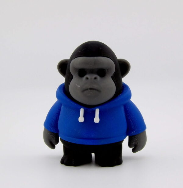 3D Printed Hoodie Gorilla Medium Articulated Desk Toy | BigYawn 3D