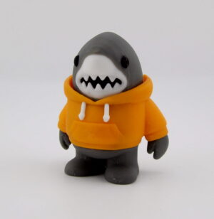 3D Printed Hoodie Shark Medium Articulated Desk Toy | BigYawn 3D