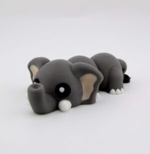 3D Printed Elephant Flexi Toy - Medium Articulated Animal | BigYawn 3D