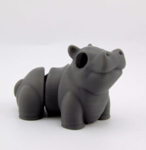 3D Printed Flexi Hippo Medium Articulated Animal Toy | BigYawn 3D