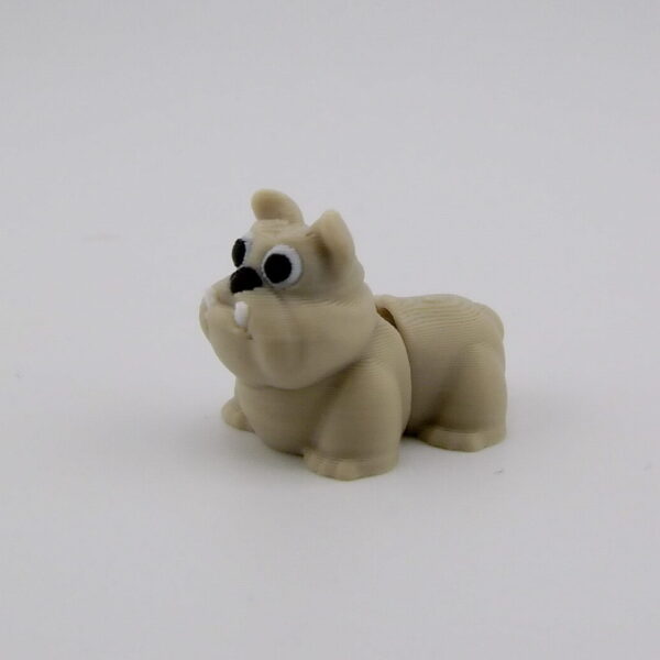 3D Printed Flexi Bulldog Mini Articulated Dog Toy | BigYawn 3D