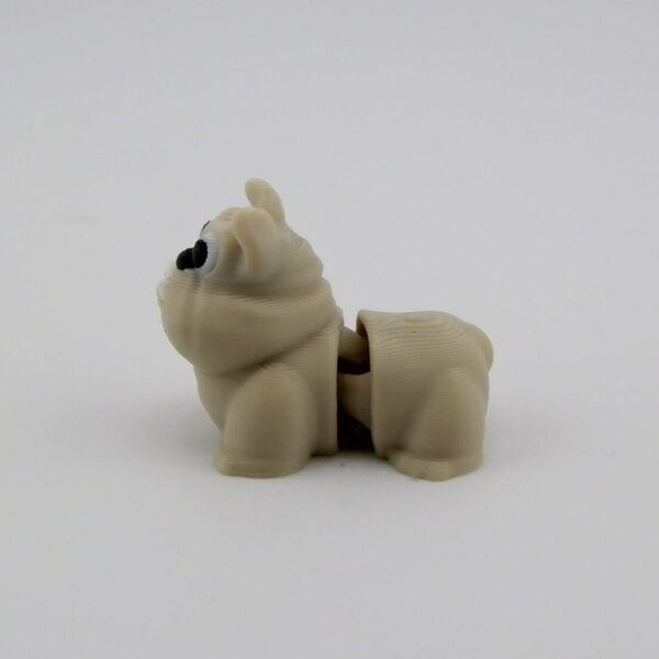 3D Printed Flexi Bulldog Mini Articulated Dog Toy | BigYawn 3D