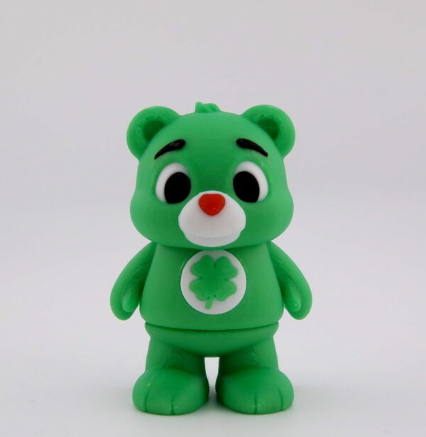 3D Printed Lucky Clover Bear Medium Articulated Desk Toy | BigYawn 3D