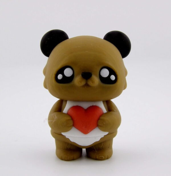 3D Printed Love Bear Medium Articulated Desk Toy | BigYawn 3D