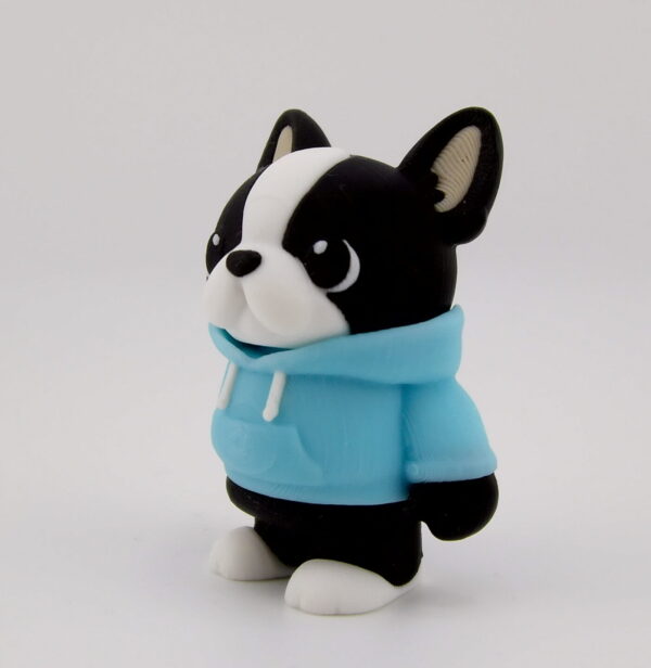 3D Printed Hoodie French Bulldog Medium Articulated Dog Toy | BigYawn 3D